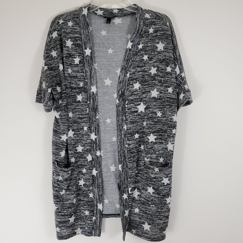 Torrid Grey Star Marled Knit Cardigan